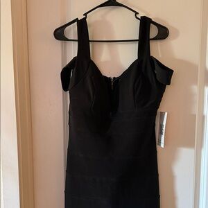 Emerald Sundae Strapless Black Dress